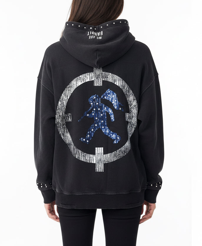 Cartoon black hoodie
