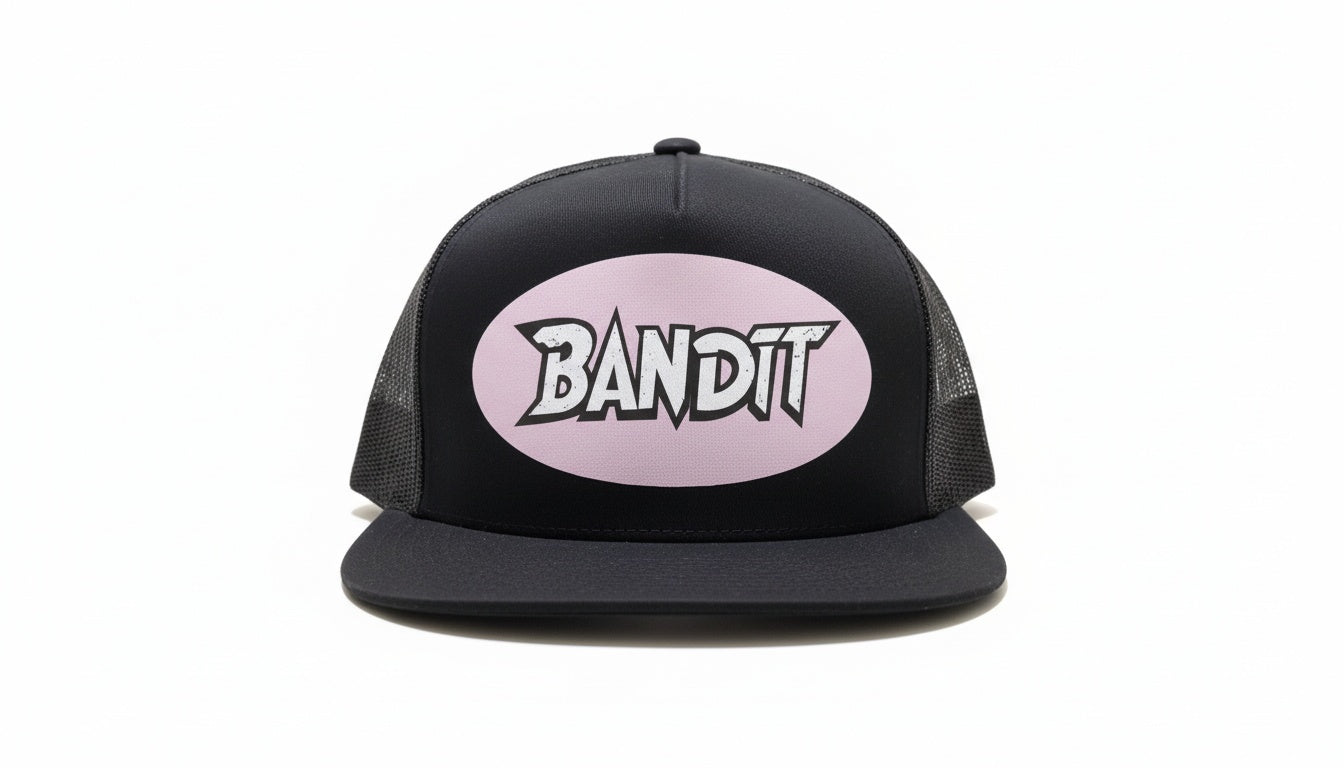 black and pink crosses hat